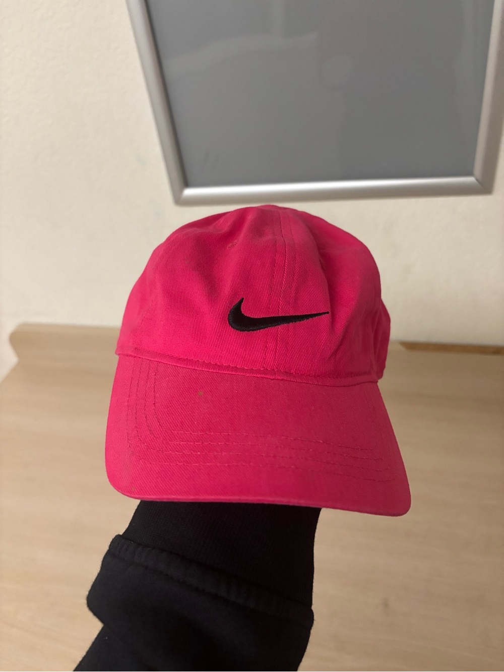 Nike Hot Pink Baseball Cap with Black Swoosh
